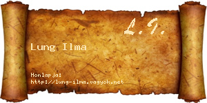 Lung Ilma névjegykártya